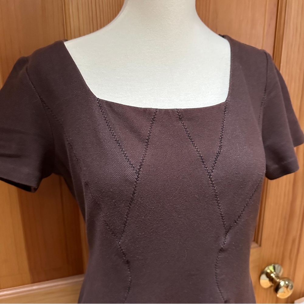 MUSE soft stretchy brown sheath dress, 6. - Picture 6 of 8